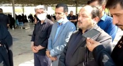 حضور علی هزارسی سرپرست شهرداری مسجدسلیمان بر مزار شهید خبرنگار اکبر قاسمی پور